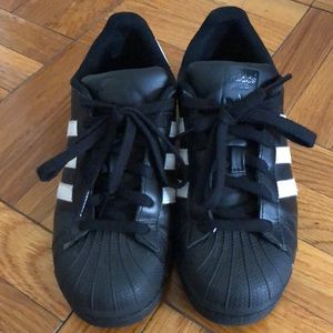 NEW Black Adidas Superstar Sneakers
